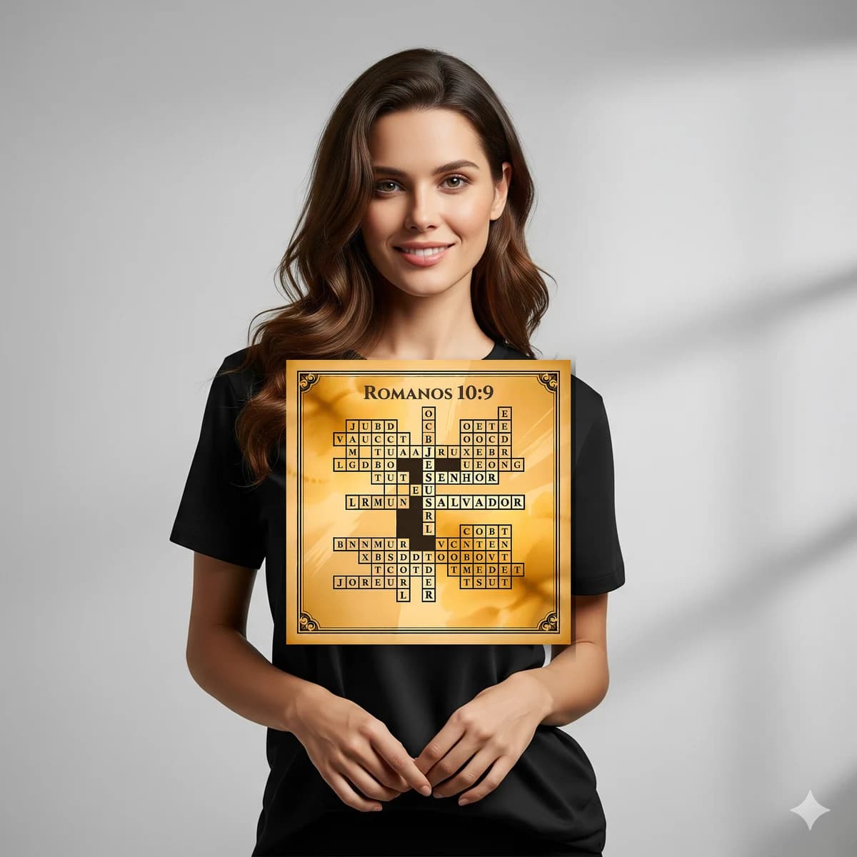 Senhor e Salvador — Filipenses 2:11 Christian t-shirt design (Português, Black)